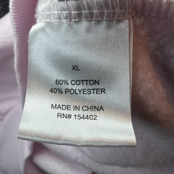 Vinyl Icons Women's Big Bow Sweatshirt Pink Black Fleece Cropped Cozy Chic Small - Picture 11 of 12